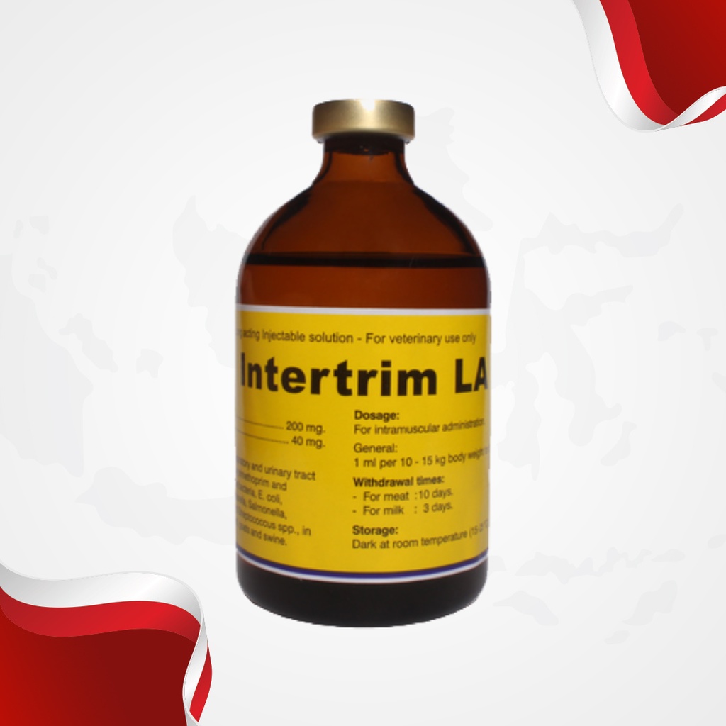 Jual INTERTRIM LA 100 ml - Antibiotik Hewan Spektrum Luas Sulfa ...