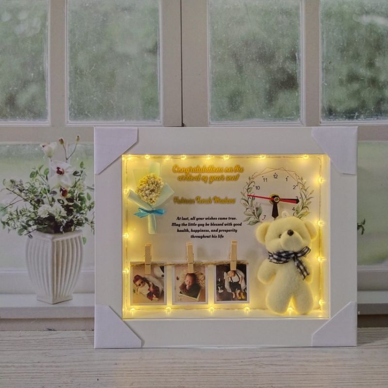 Jual 30x25cm Jam dinding lampu tumblr Tumbler LED scrap box bingkai ...