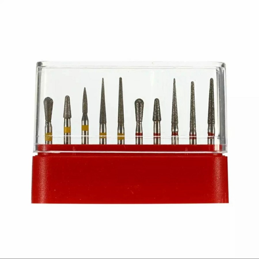 Jual Bur pita merah Dental Diamond Bur pita kuning Assorted isi 10 ...