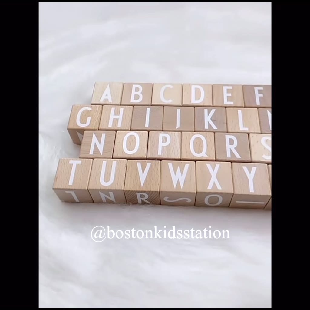 Jual BOSTON - Premium Wooden 26 Blocks ABC Huruf Alphabet Number Symbol ...