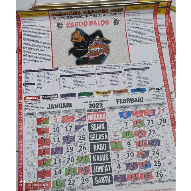 Jual Kalender Primbon 2024 | Kalender Sabdo Palon 2024 | Shopee Indonesia