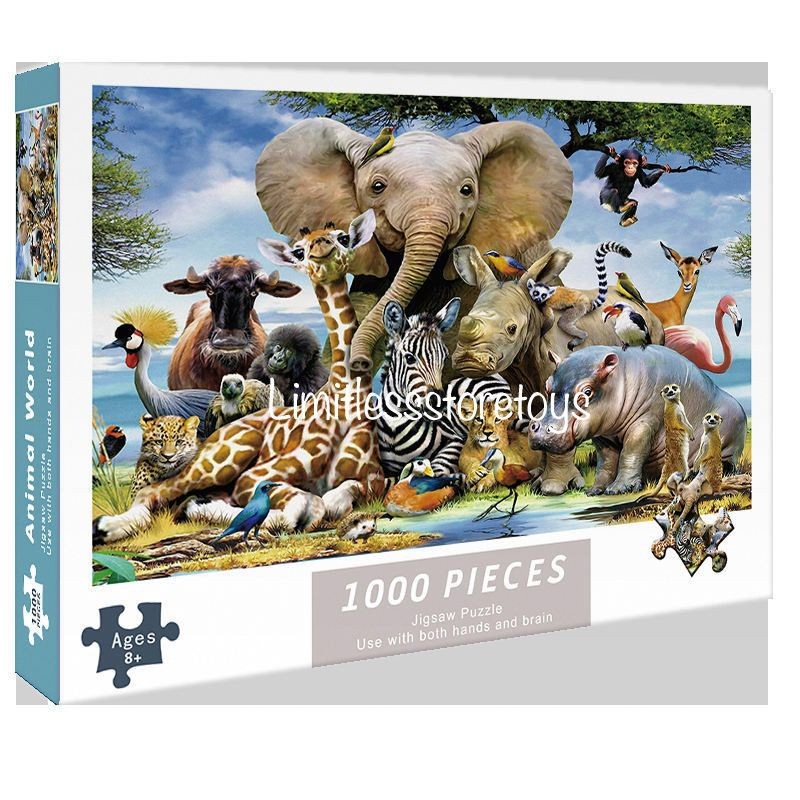 Jual Puzzle Jigsaw 1000 Pcs ANIMAL WORLD | Shopee Indonesia