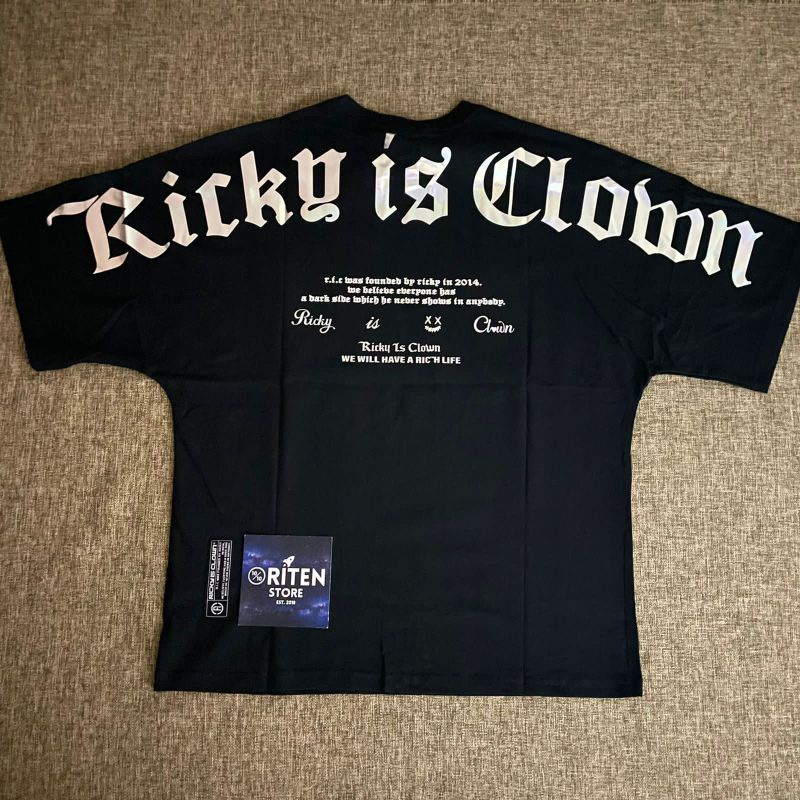 Jual RIC Ricky Is Clown Holographic Logo Tee Black Original ...