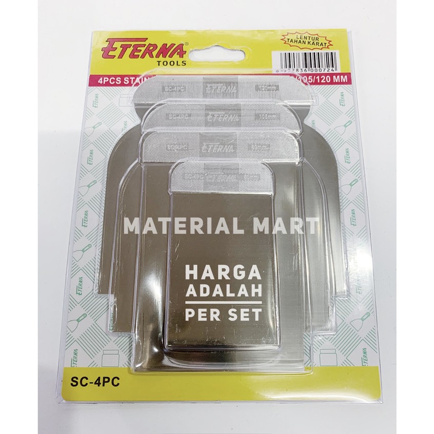 Jual Kape Set Eterna 4 Pcs | Kapi Set | Scraper Set Stainless Steel ORI ...