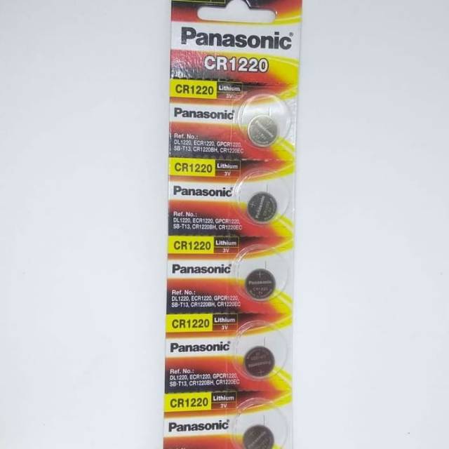 Jual PANASONIC CR1220 BATERAI BATRE BATTERY JAM TANGAN TIPE 1220 ...