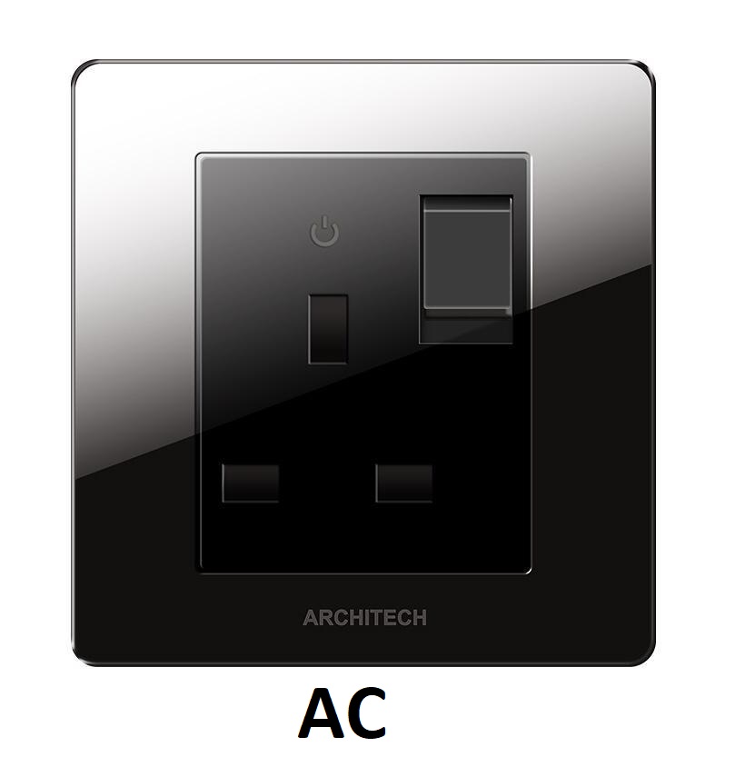 Jual Architech Diamond Black V16-C12 Stop Kontak/Colokan/ON-OFF AC ...