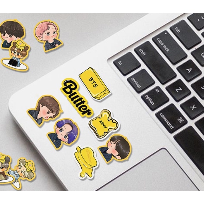 Jual A6113 STICKER 10PCS (BTS BUTTER) anti air notebook scrapbook label ...