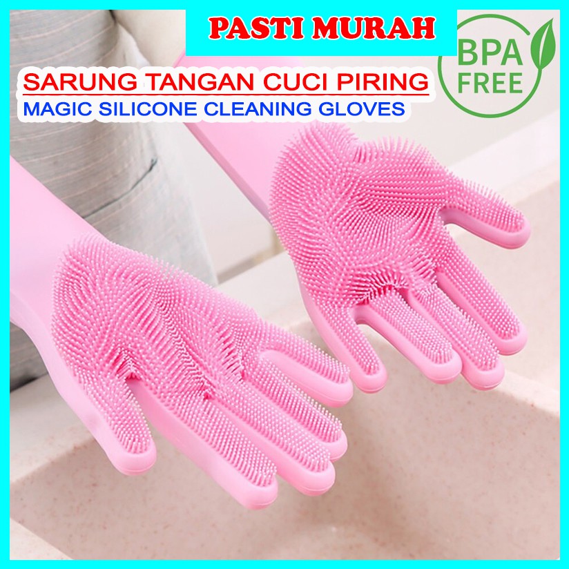 Jual [SILICON] SARUNG TANGAN CUCI PIRING MAGIC SILICON CLEANING
