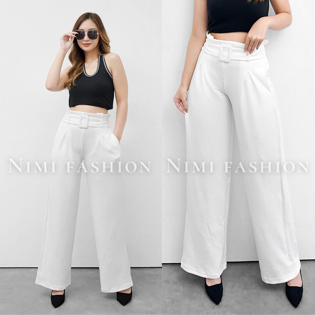 Premium Scuba High Waist Button Zip Up Fly Pants