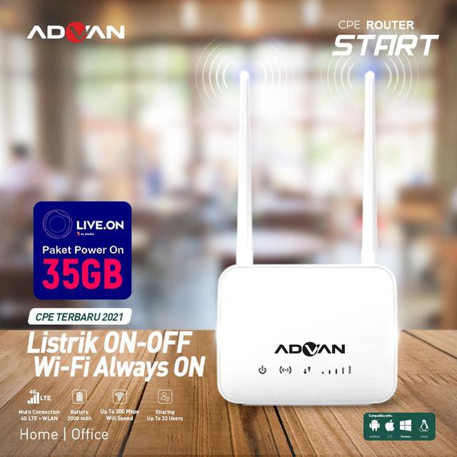 Jual Advan Router CPE Start 4G LTE + WLAN New Original Garansi Resmi ...
