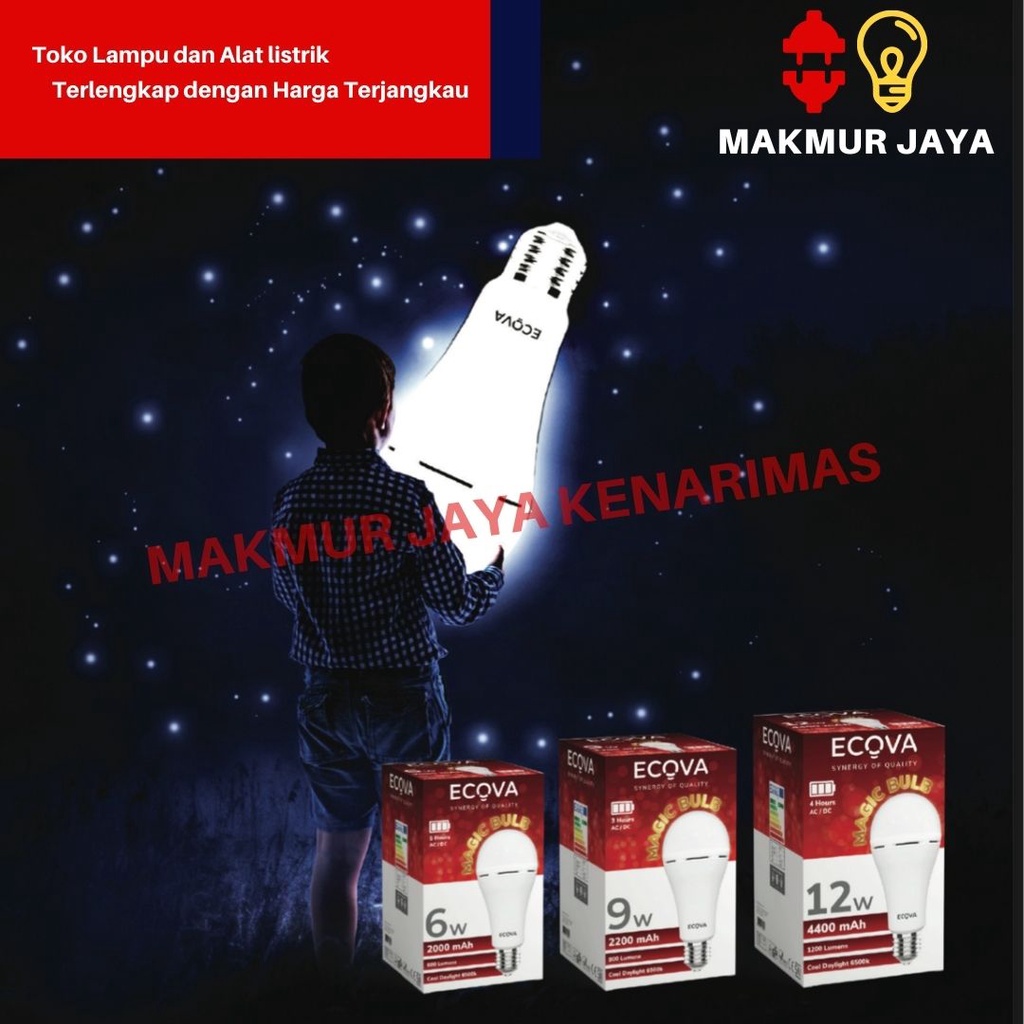 Jual LAMPU EMERGENCY BULB LED/ LAMPU MAGIC LED 6W 9W 12W WATT ...