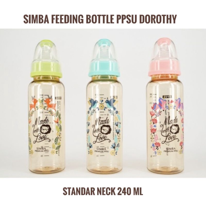 Jual Simba Feeding Bottle PPSU Dorothy Standar Neck 240ml | Shopee ...