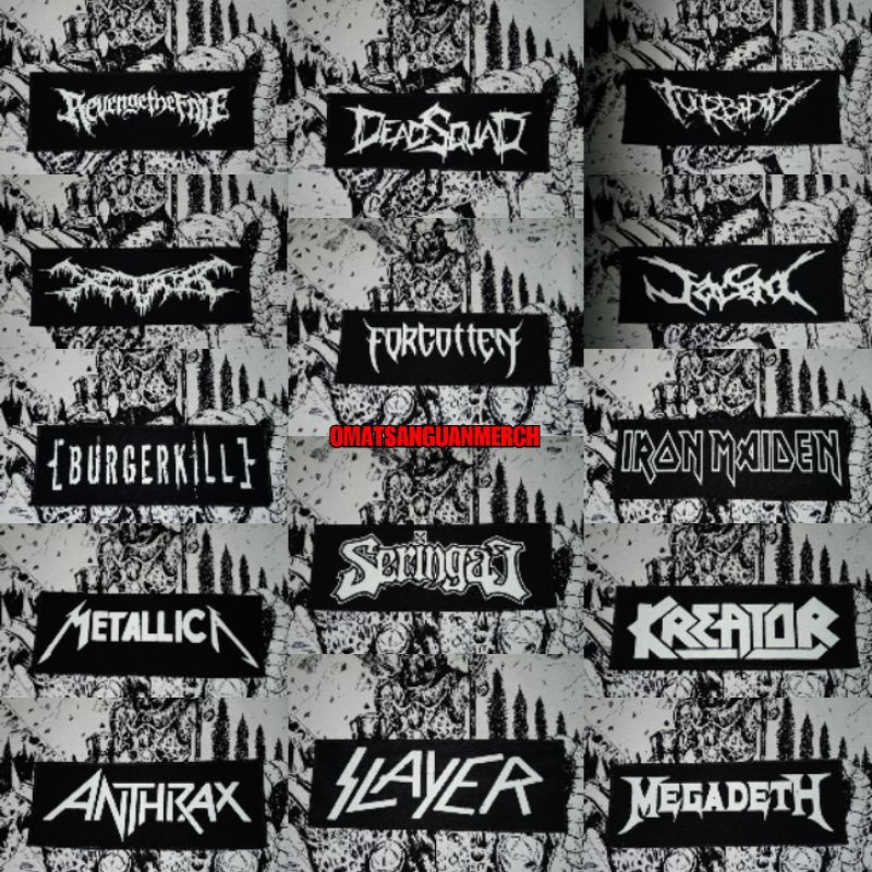Jual EMBLEM PATCH BAND METAL LONG PATCH|15x5 cm|BISA COD | Shopee Indonesia
