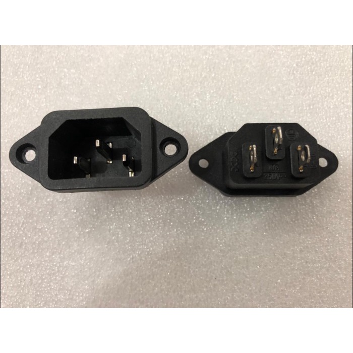 Jual Socket AC Power IN Outlet Inlet Soket Komputer PC TEMBAGA PVC ...