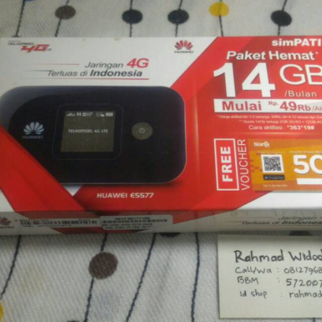 Jual Modem Wifi Huawei E5577 Pahe Tsel 14GB | Shopee Indonesia
