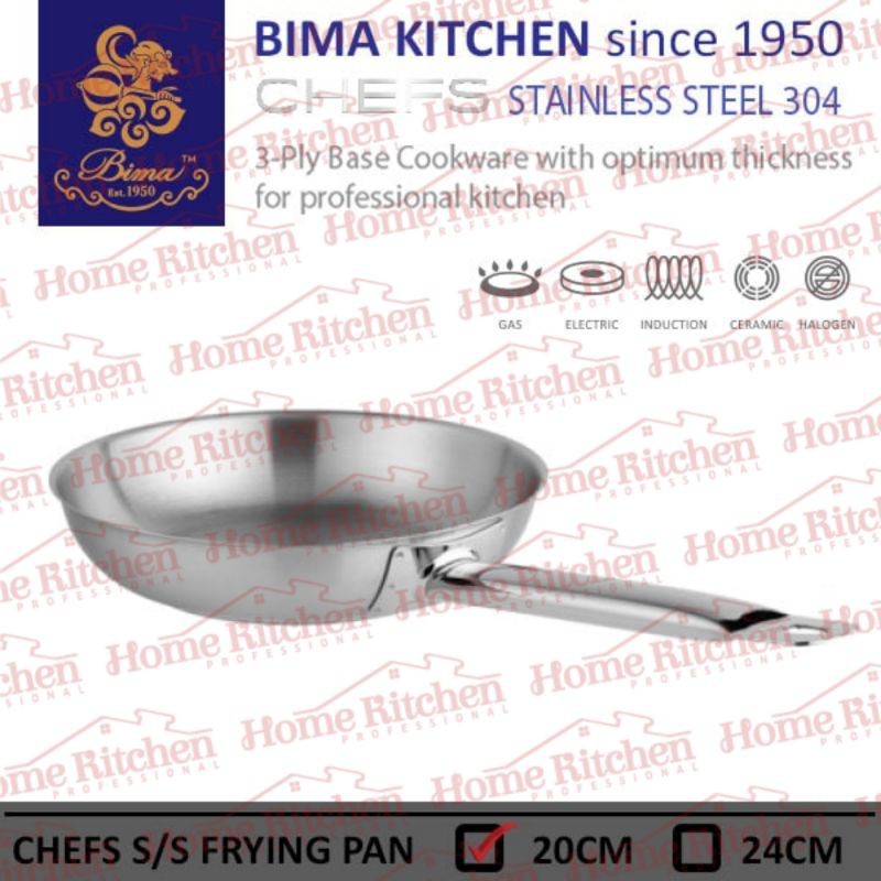 Jual BP1901520 BP1901524 Bima Chef Frying Pan 20cm 24cm Penggorengan ...