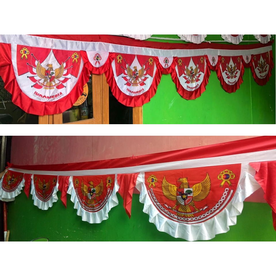 Jual Bendera Umbul Umbul Merah Putih Backdrop Garuda Dekorasi Agustusan Dan Gelombang