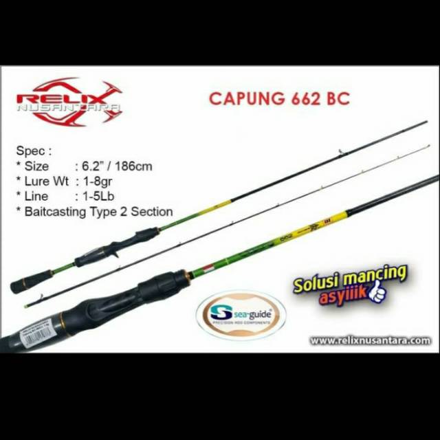 Jual Joran Ultralight Baitcasting Relix Nusantara Capung 662UL