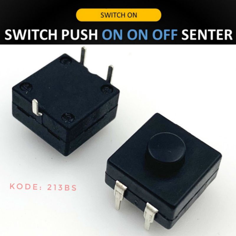 Jual Saklar On On Off 3 Pin Saklar Senter / Push On On Off 3 Kaki ...