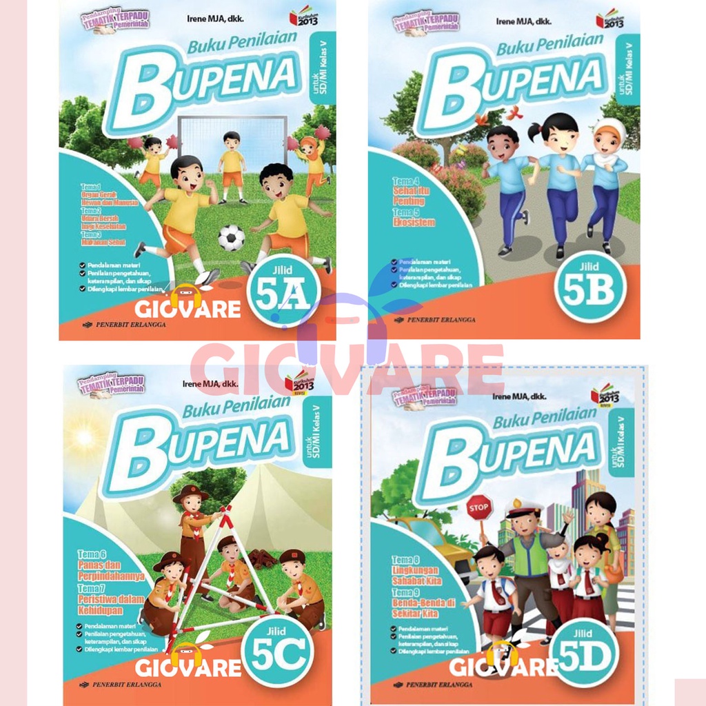 Jual BUKU BUPENA SD KELAS 5 ERLANGGA | BUPENA 5A 5B 5C 5D KURIKULUM ...