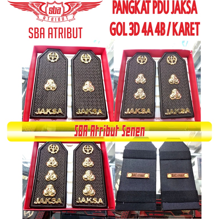 Jual Pangkat Pdu Terbaru Jaksa Kejaksaan Ri Gol 3d 4a 4b Karet Motif