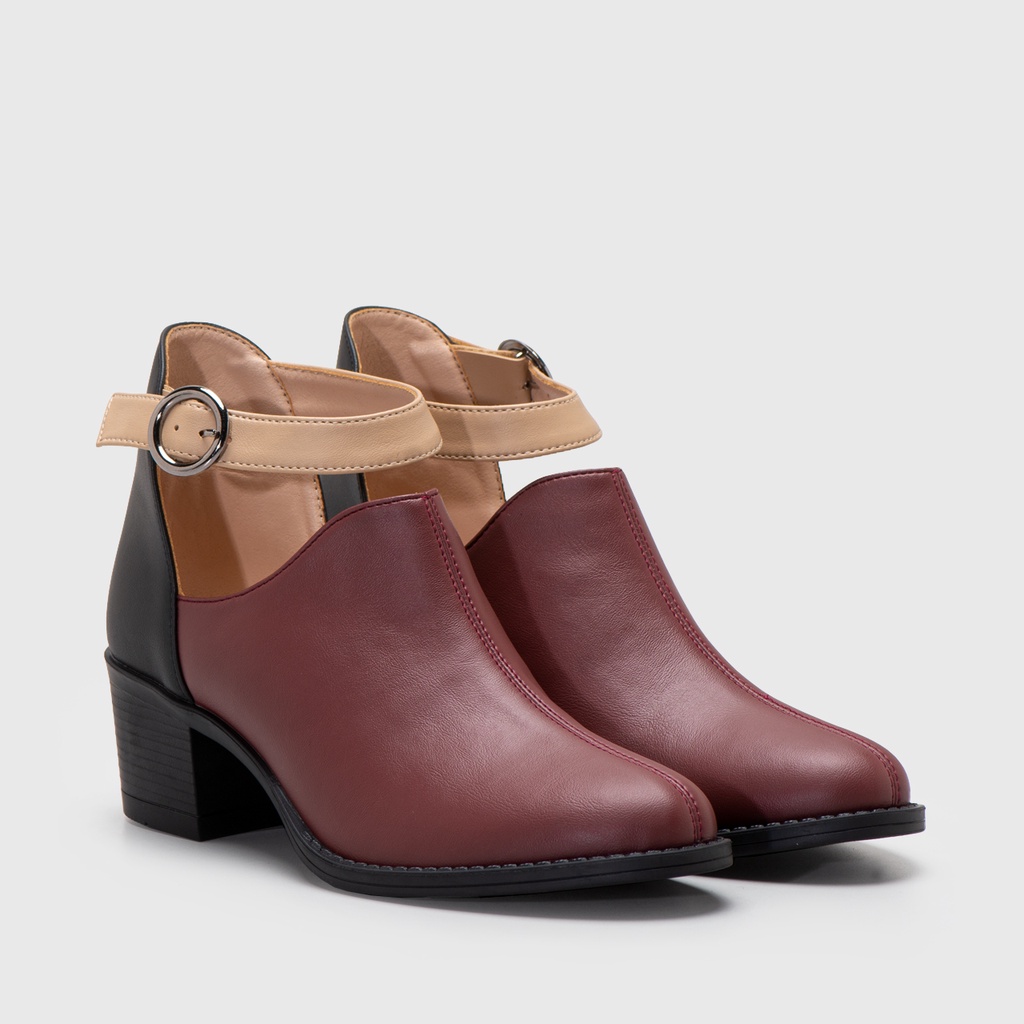 Jual Adorableprojects Lodka Boots Maroon Heels Womenwear Shopee Indonesia