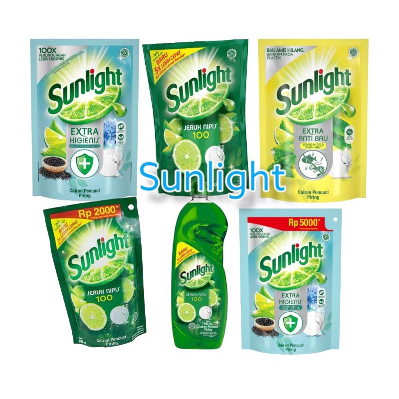 Jual SUNLIGHT SABUN CUCI PIRING JERUK NIPIS REFILL 210ML & 370ML ...