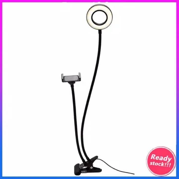Ring Light Lazypod 3 Mode With Phone Holder 2in1 Ringlight Selfie Tiktok Live Stream Jepit