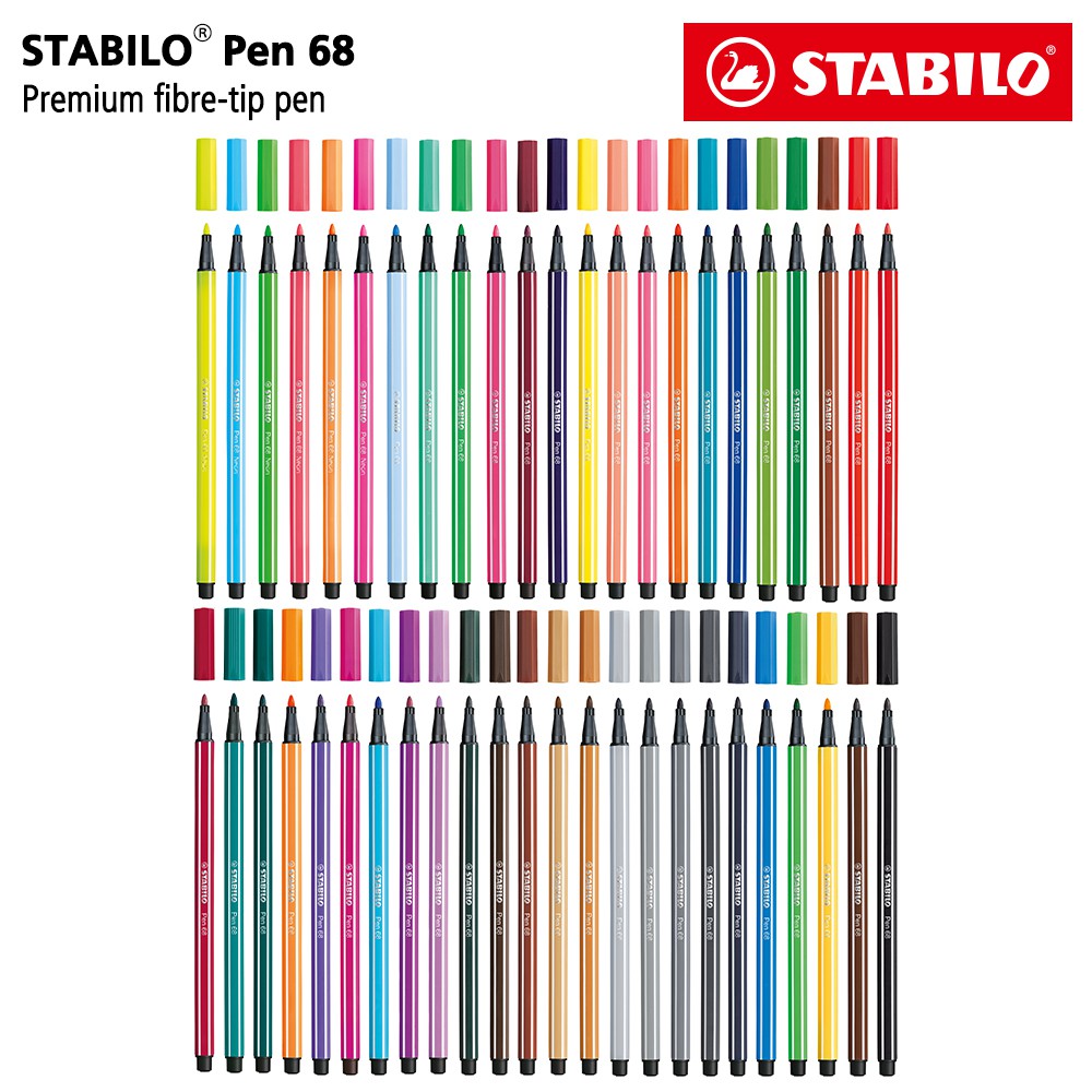 Jual STABILO Set 57pcs - Pen 68 All color 57 Semua Warna | Shopee Indonesia