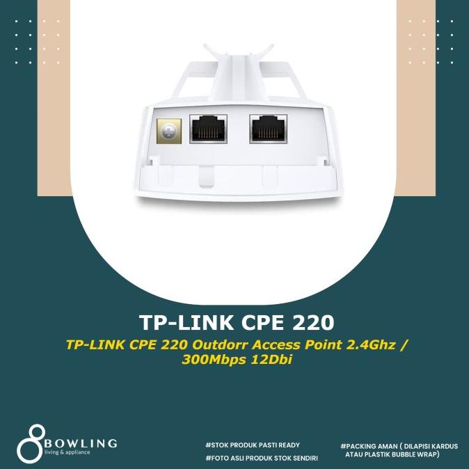 Jual TPLINK CPE220 CPE 220 2.4Ghz 300Mbps 12Dbi Outdoor Access Point