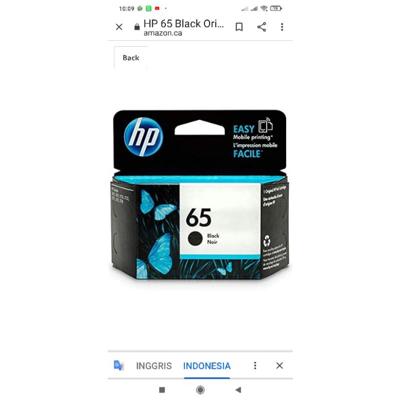 Jual TINTA HP 65 BLACK ORIGINAL | Shopee Indonesia