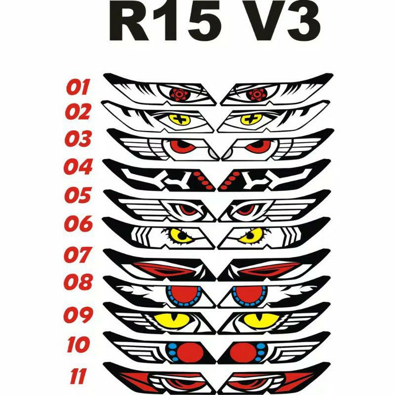 Jual Sticker stiker lampu new R15 V3 TERBARU | Shopee Indonesia