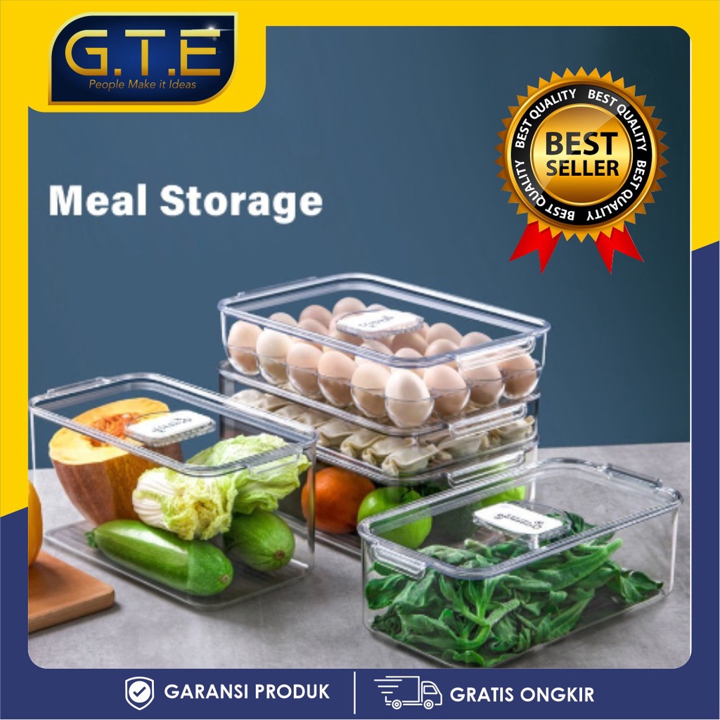Jual GTE | KOTAK KONTAINER MAKANAN KULKAS PLASTIK BENING | FOOD STORAGE ...