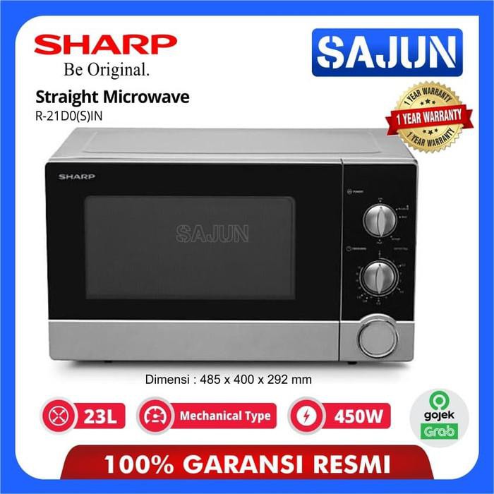 Jual MICROWAVE SHARP R21D0 STRAIGHT MICROWAVE OVEN 23 LITER R21D0(S)IN