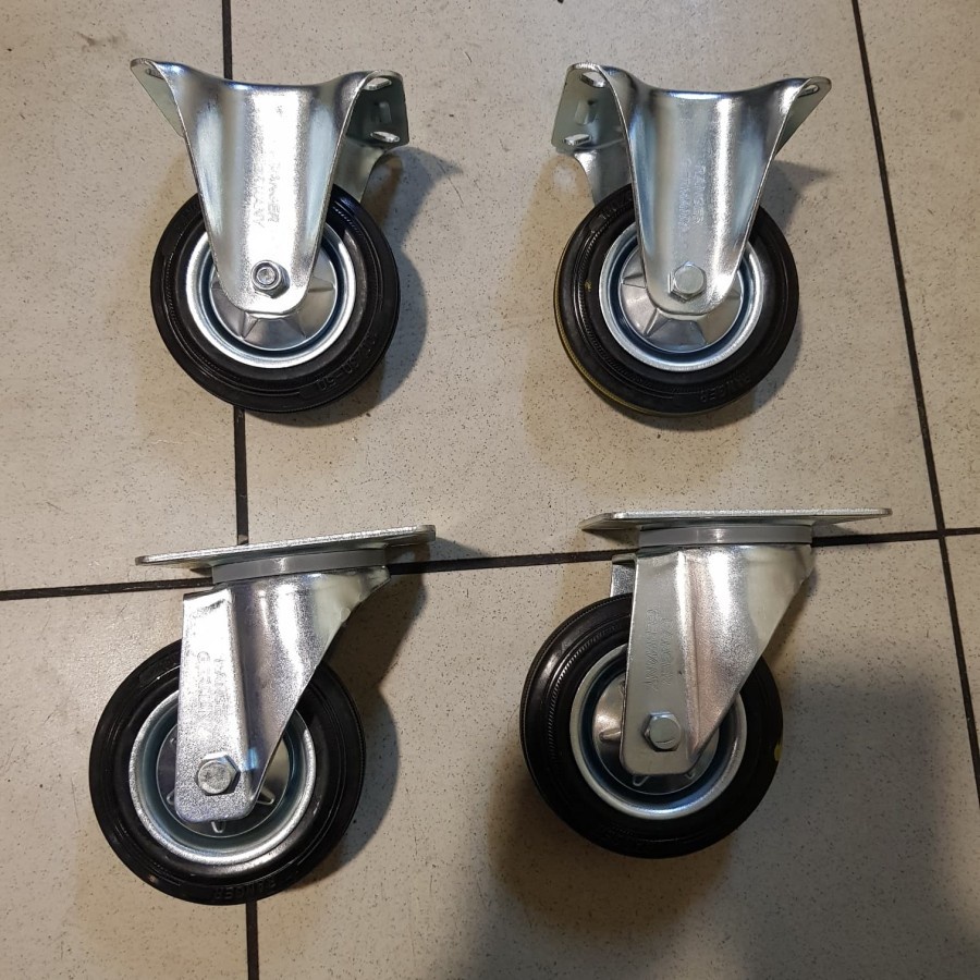 Jual Roda Troli Karet Ranger 4 inch 2Muter 2Mati | Shopee Indonesia