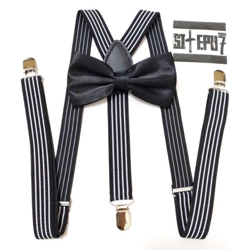 Jual Suspender dan Dasi kupu-kupu (SEPAKET) | Shopee Indonesia