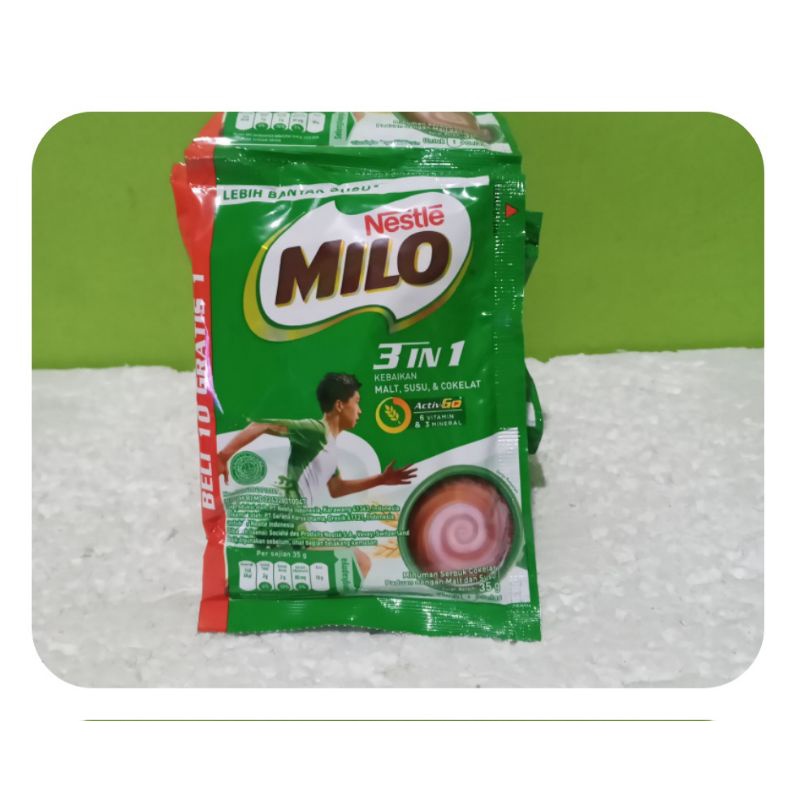 Jual Milo 3 In 1 Sachet 35 G X 10 Sachet Shopee Indonesia 9068