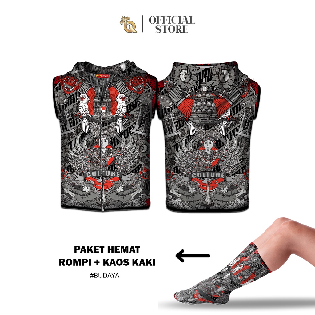 Jual Queenzie Rompi Olahraga Unisex Full Printing Motif Budaya Bahan ...