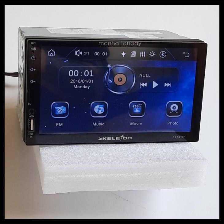 Jual Full Touch Panel 7" Double Din Head Unit Universal Skeleton Skt