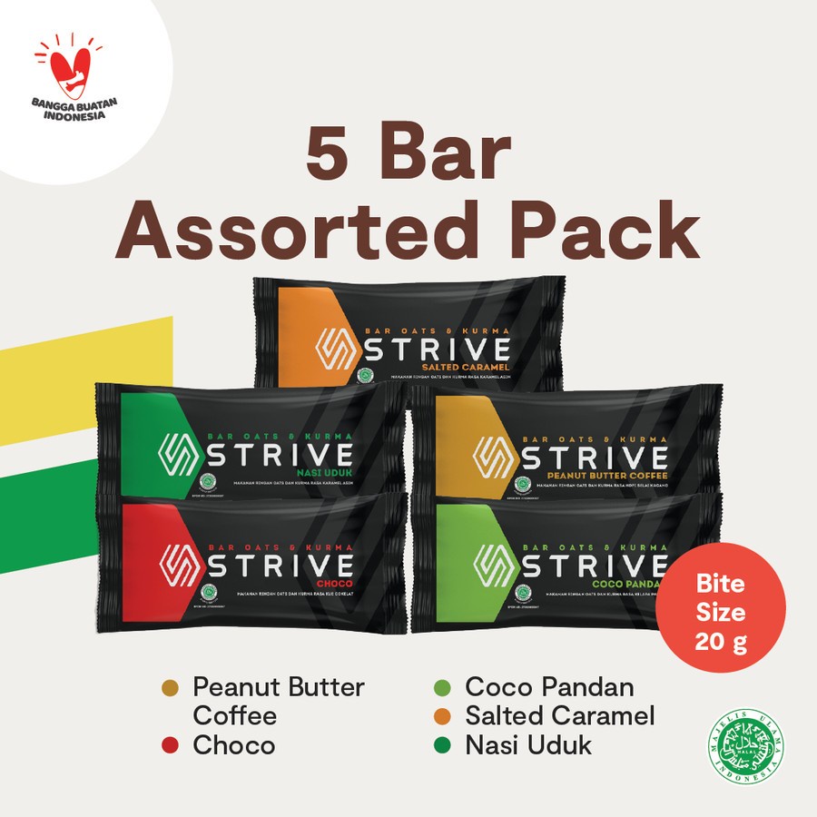 Jual Strive Energy Bar 20 gram protein bar proteinbar bite size