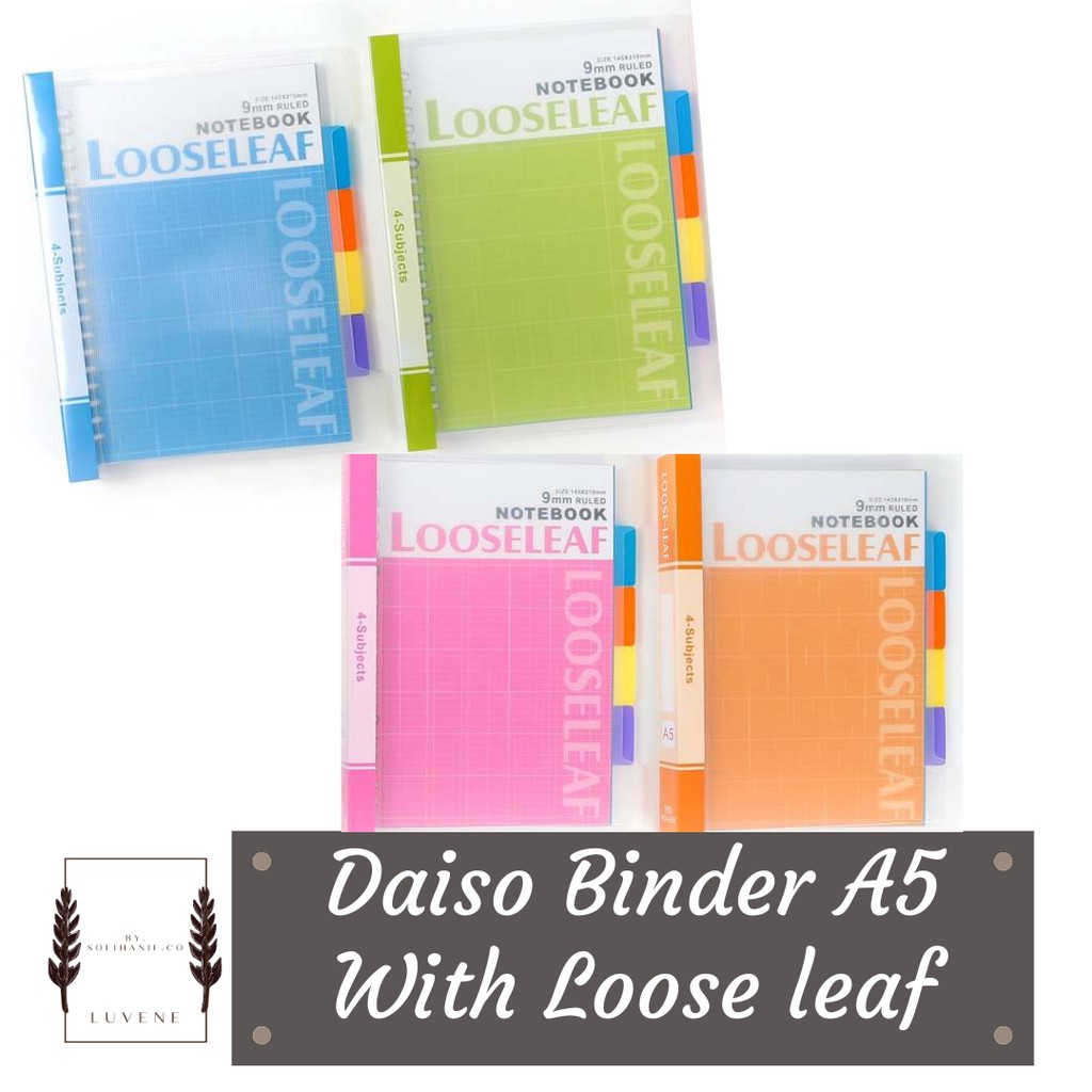 Jual DAISO Binder A5 dengan Index divider | Shopee Indonesia
