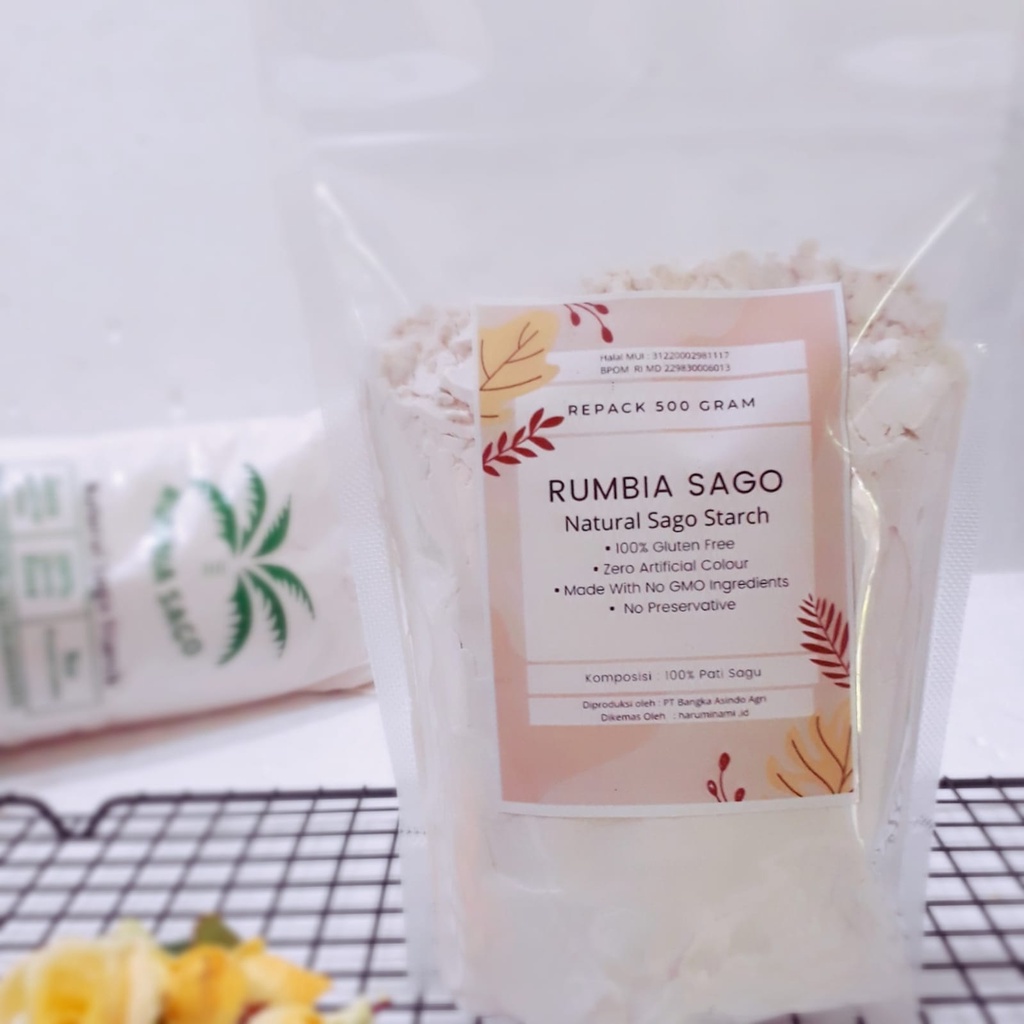 Jual Tepung Sagu Rumbia Asli Gluten Free (Bukan Tepung Tapioka) Repack