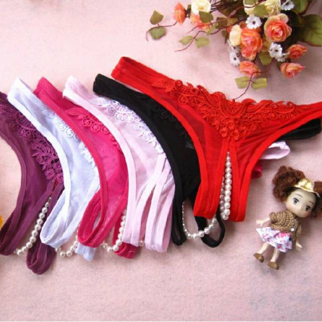 Jual [BISA COD] G-String Mutiara Model Open Croth | Shopee Indonesia