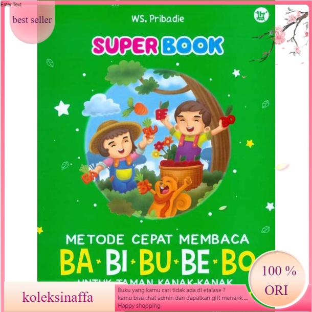 Jual Buku Anak - SUPERBOOK METODE CEPAT MEMBACA BA BI BU BE BO U/ TK ...