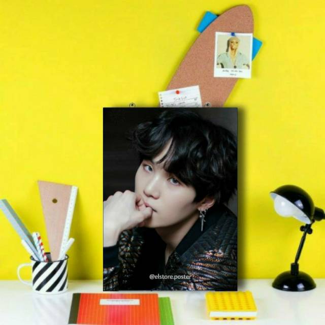 Jual Poster Kayu Panel Bts Suga A Hiasan Dinding Kpop Shopee Indonesia