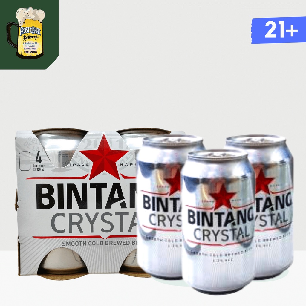 Jual Bintang Crystal 320 Ml Can 4 Packs - Bir Bintang Crystal Kaleng ...