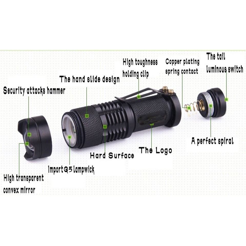 Jual Senter Police Mini 2000 Lumens Ultrafire Cree Flashlight LED ...