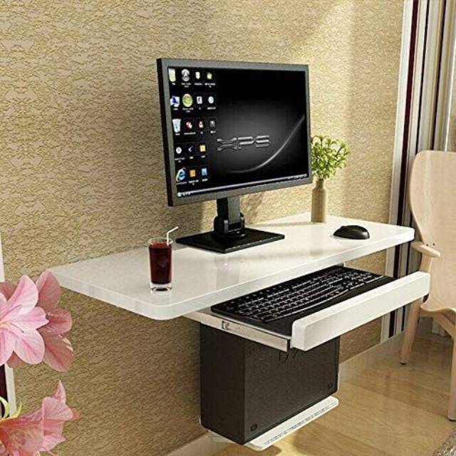 Jual Meja dinding dengan rak keyboard | Shopee Indonesia
