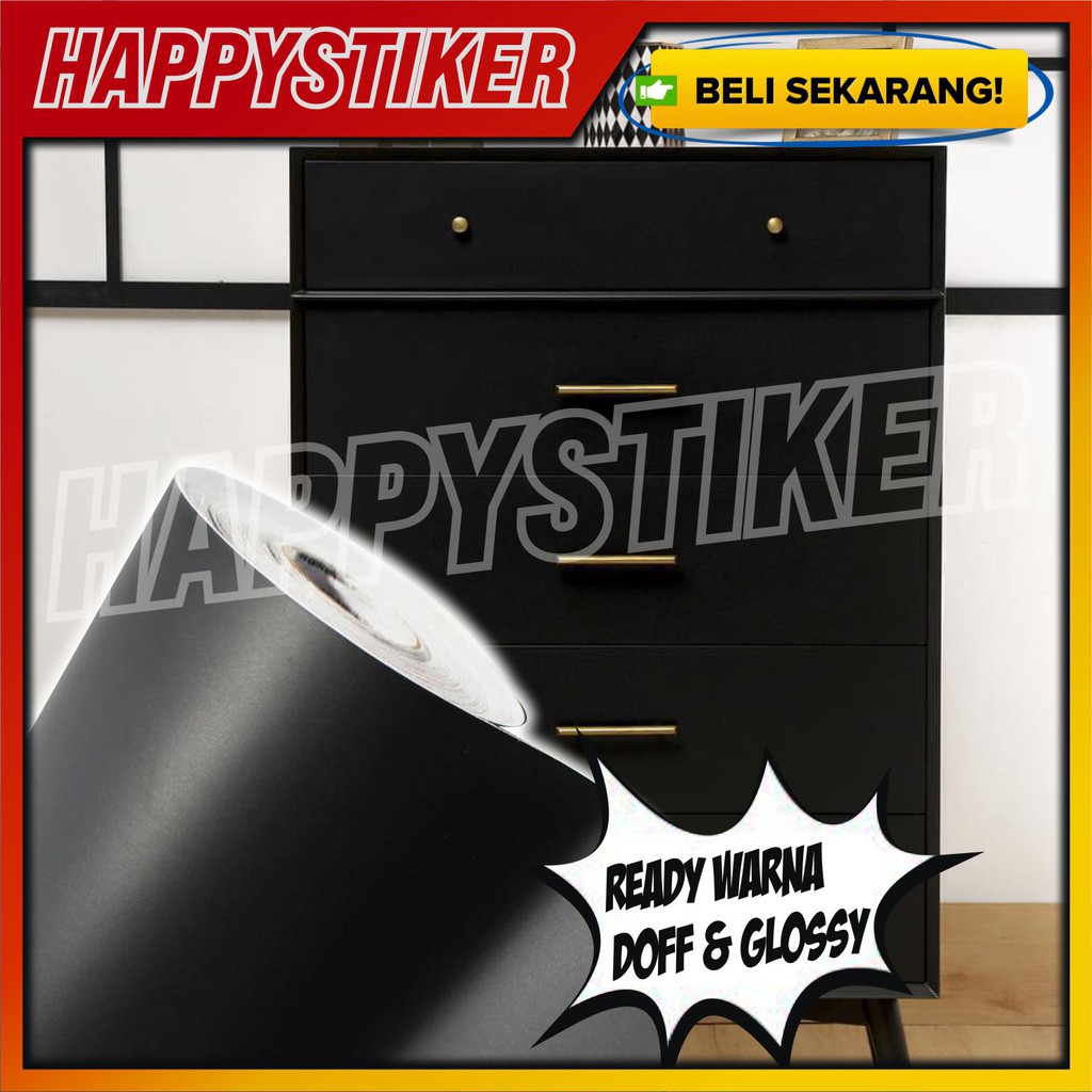 Jual Stiker Lemari Wallstiker HITAM DOFF | Shopee Indonesia