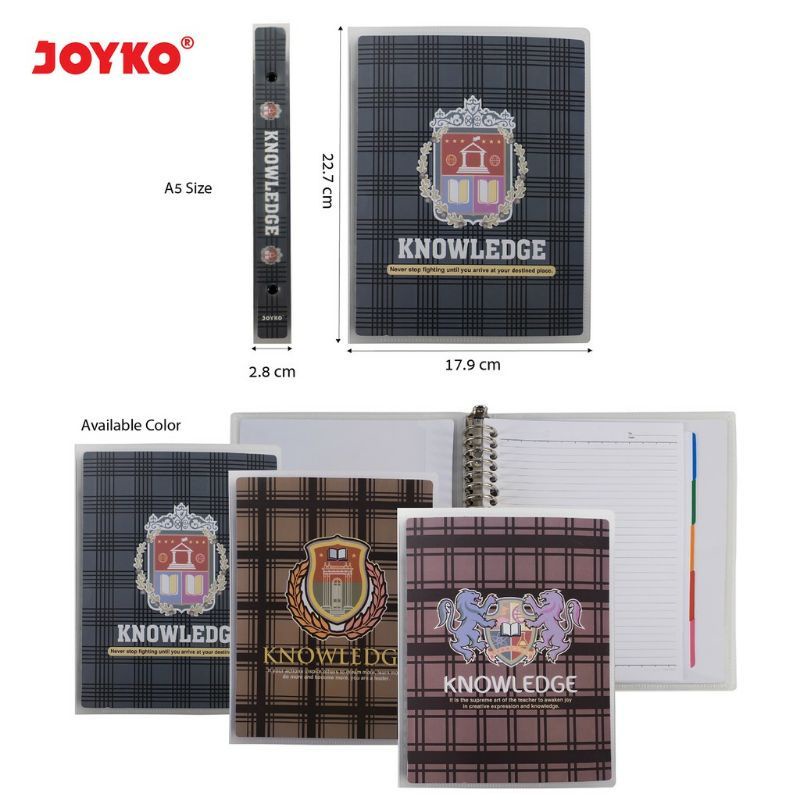 Jual Binder Note Joyko Knowledge A5 / Binder Kertas Binder | Shopee ...